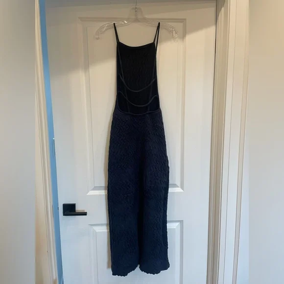 Jacquemus Navy Textured Backless Dress - Picture 8 of 9